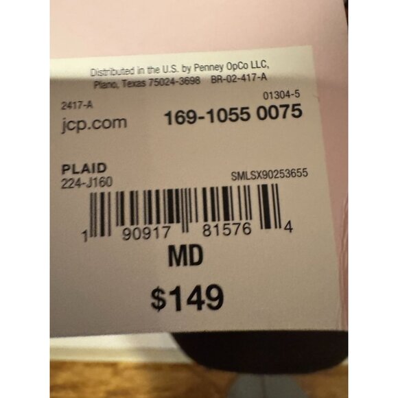 Johnny Wujek JCPenney Sequin Plaid Blazer Size M NWT Holiday Sparkle Jacket - Picture 6 of 15